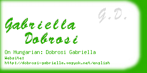 gabriella dobrosi business card